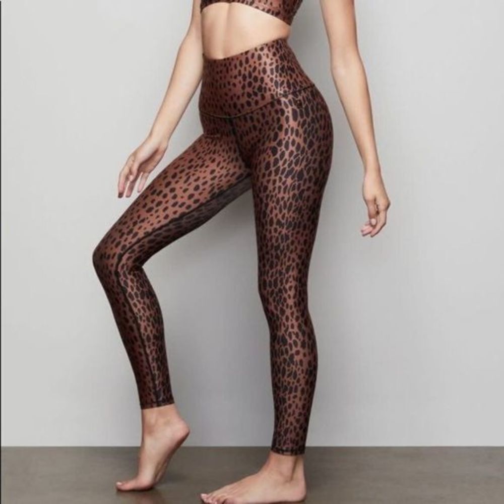 Good American Brown Leopard Print Leggings